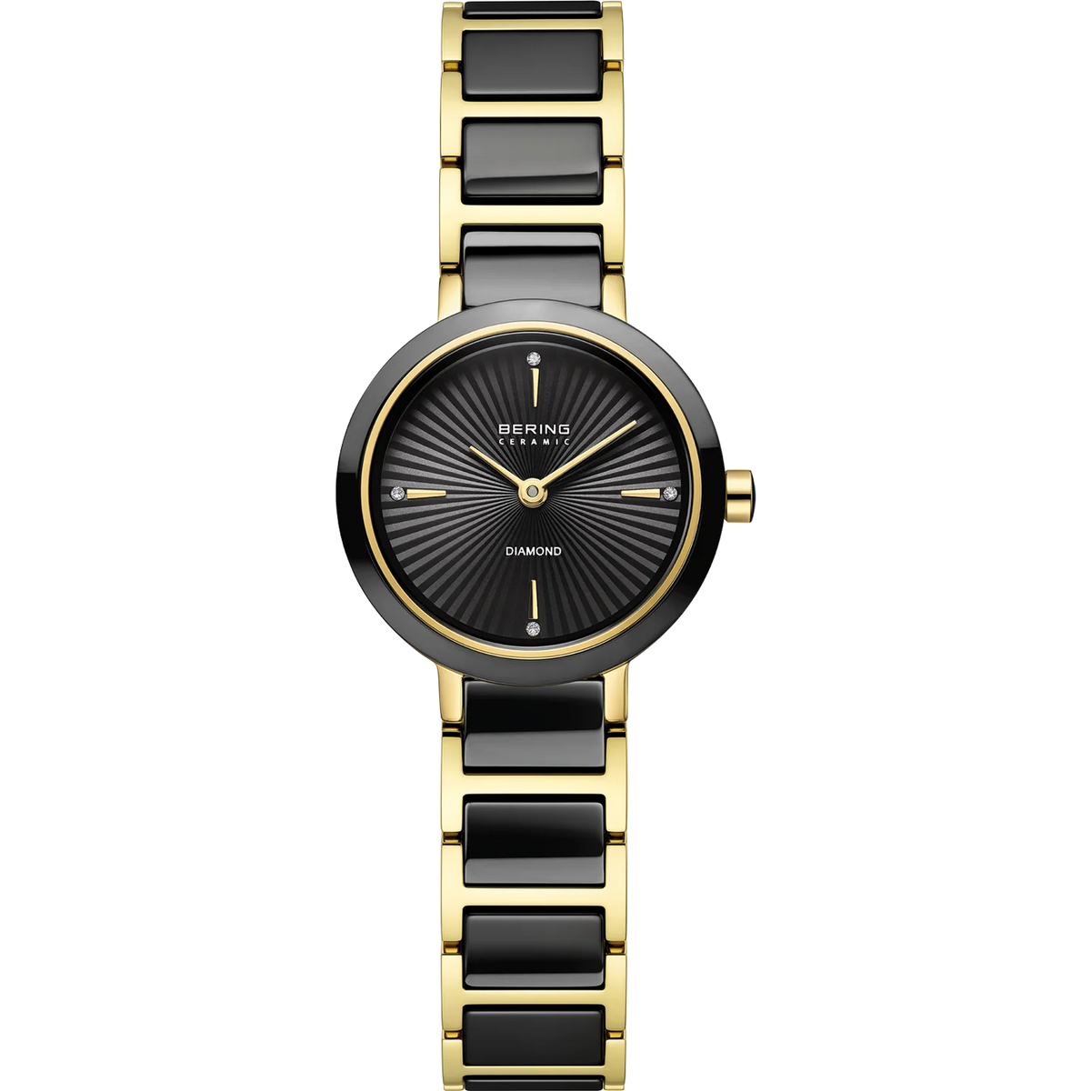Orologio Ceramica Diamante Maglie Nero