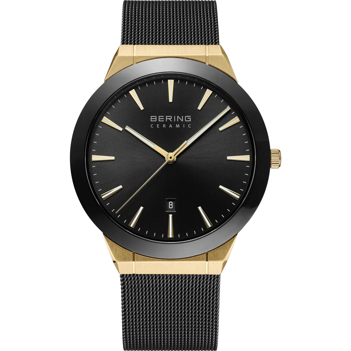 Orologio ceramica sunray nero oro