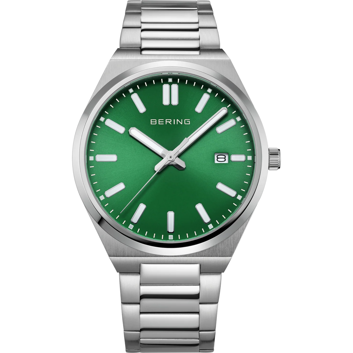 Orologio Sunray Verde Maglie Argento