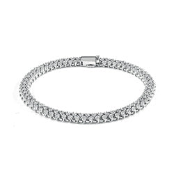 Bracciale cachemire in oro bianco 18kt e diamanti