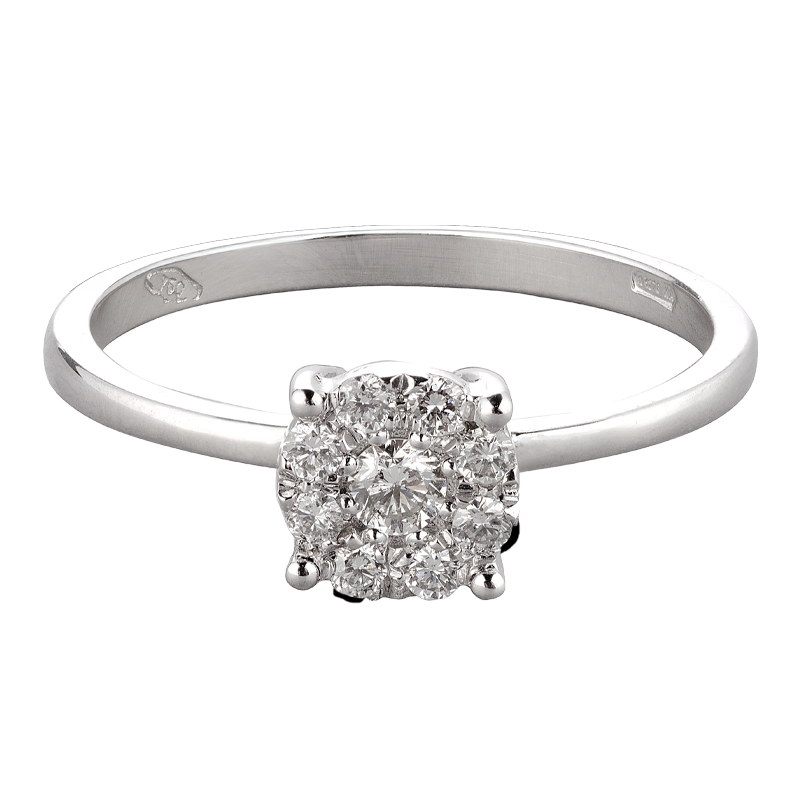 Anello in oro bianco e diamanti