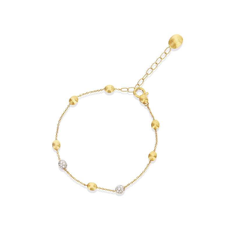 Bracciale in oro giallo e diamanti