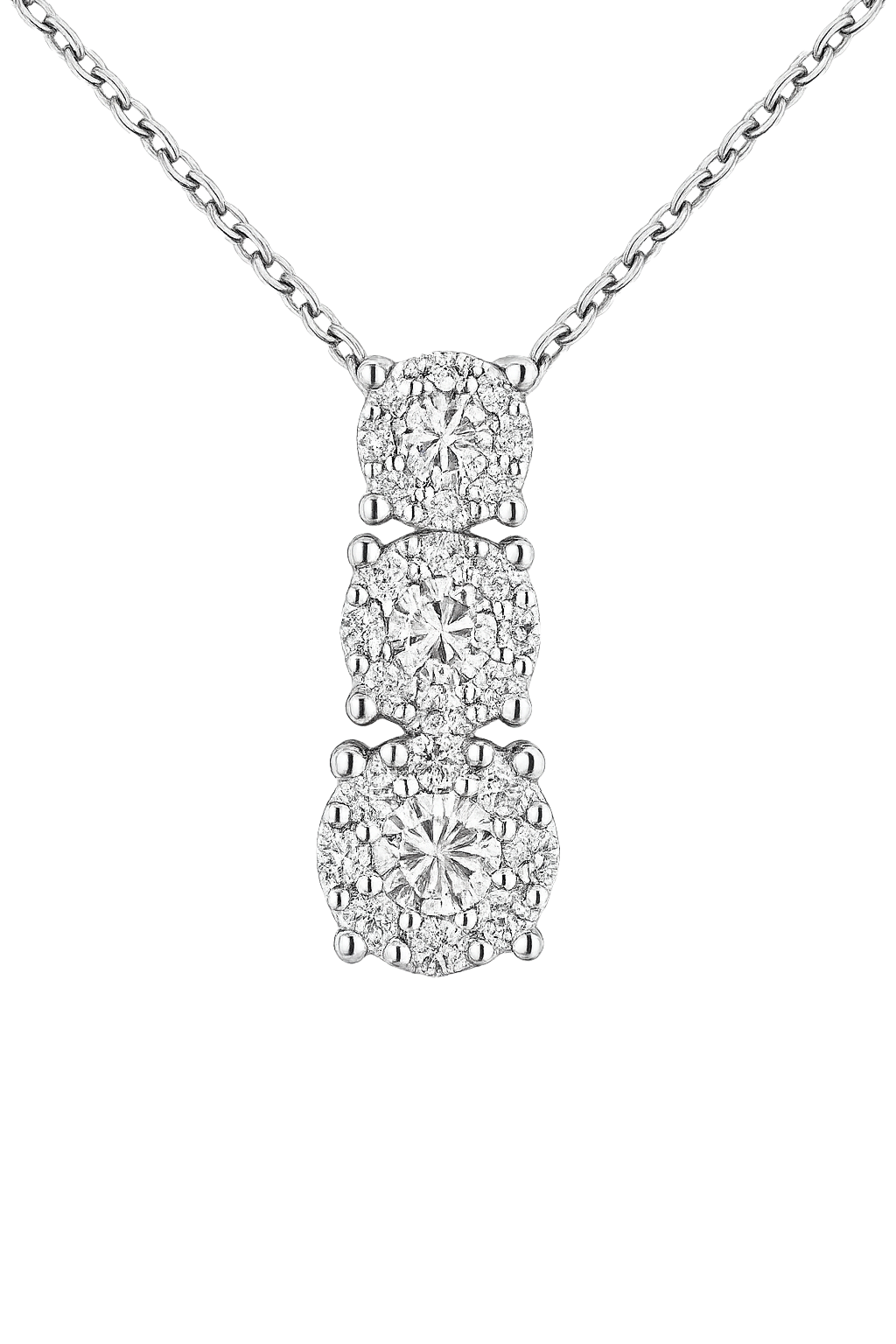 Collana in oro bianco e diamanti