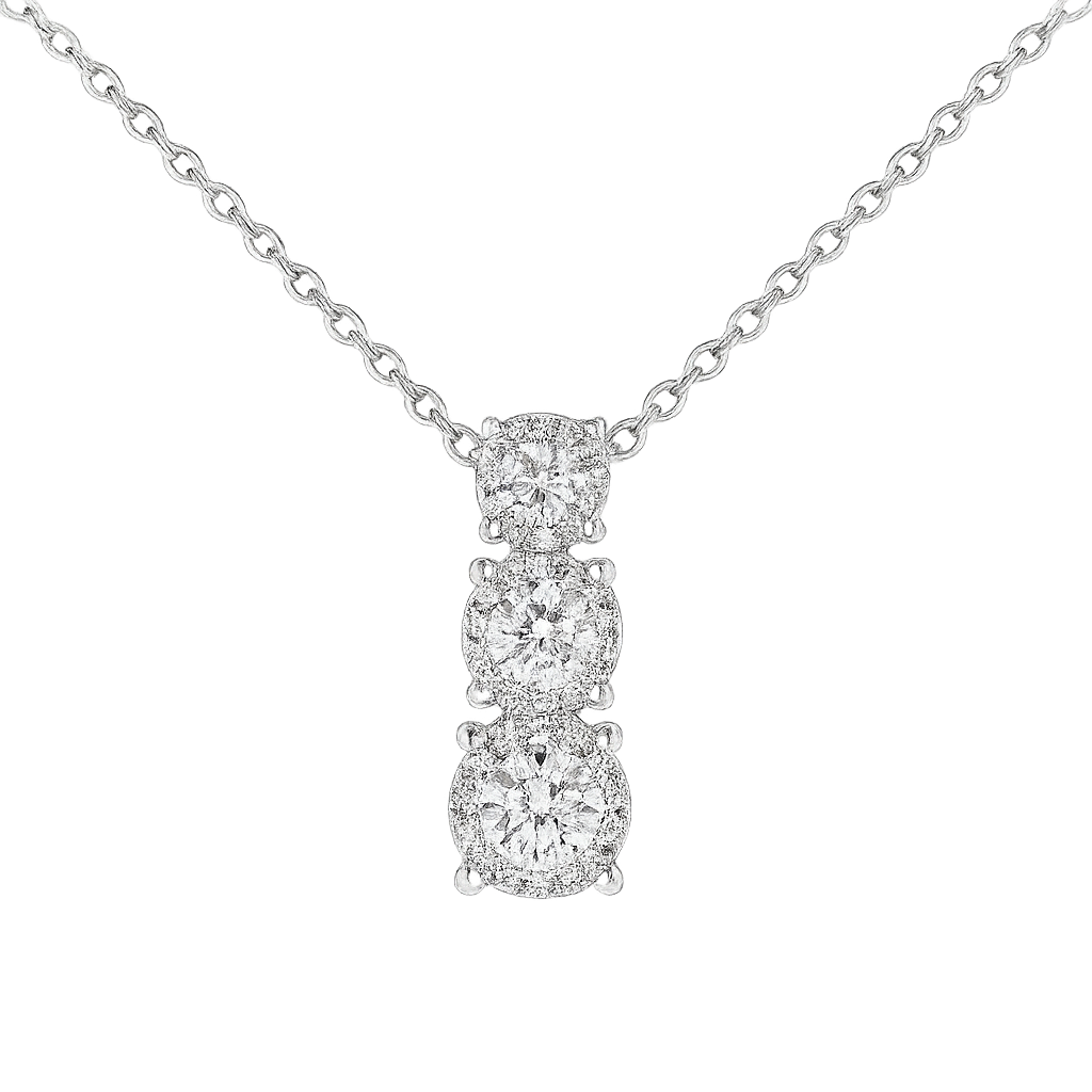 Collana in oro bianco e diamanti