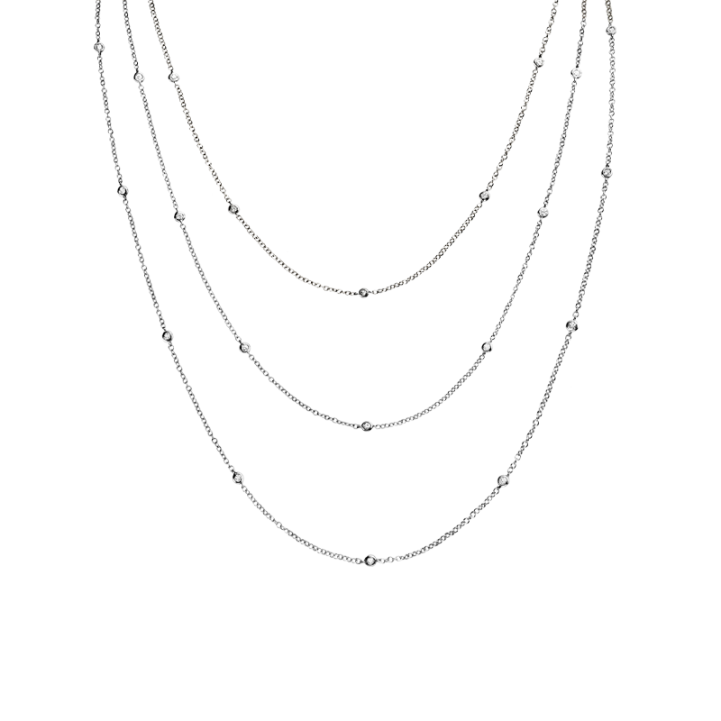 Collana in oro bianco e diamanti