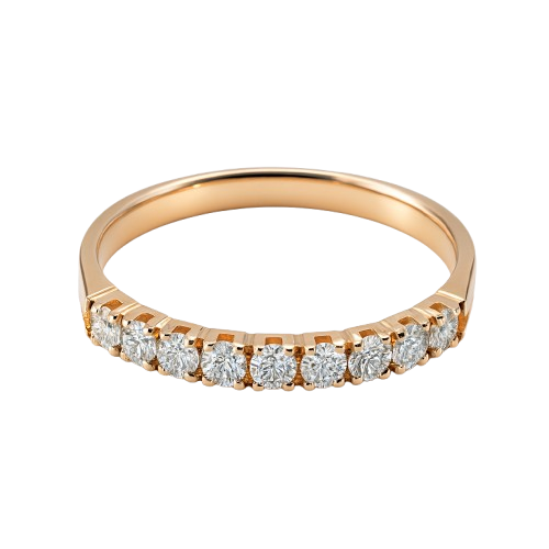 Fedina in oro rosa 18kt e diamanti