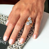 anello millerighe in oro rosa 18kt e diamanti