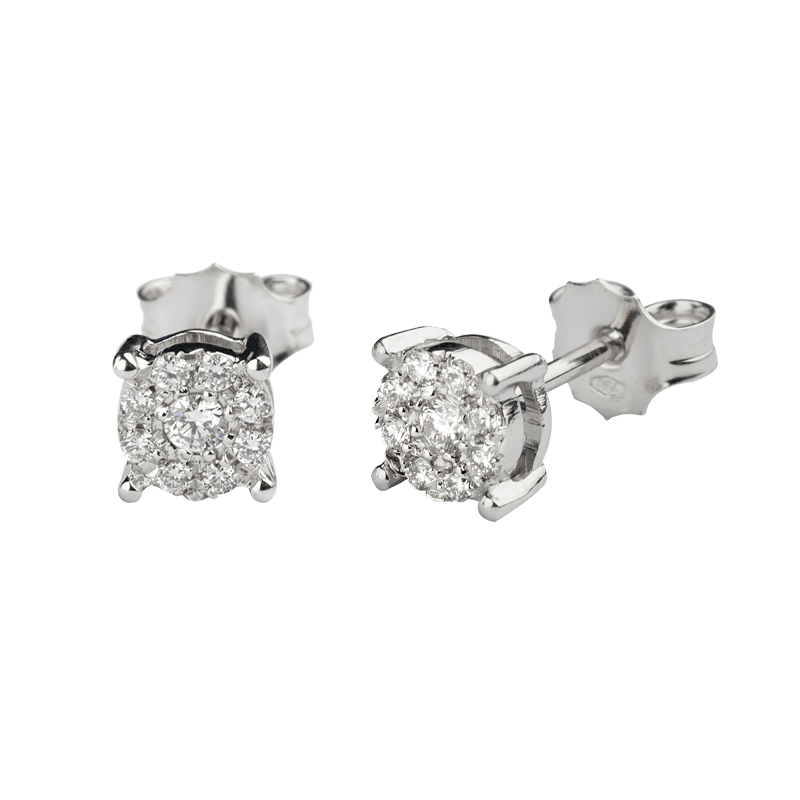 Orecchini in oro bianco e diamanti