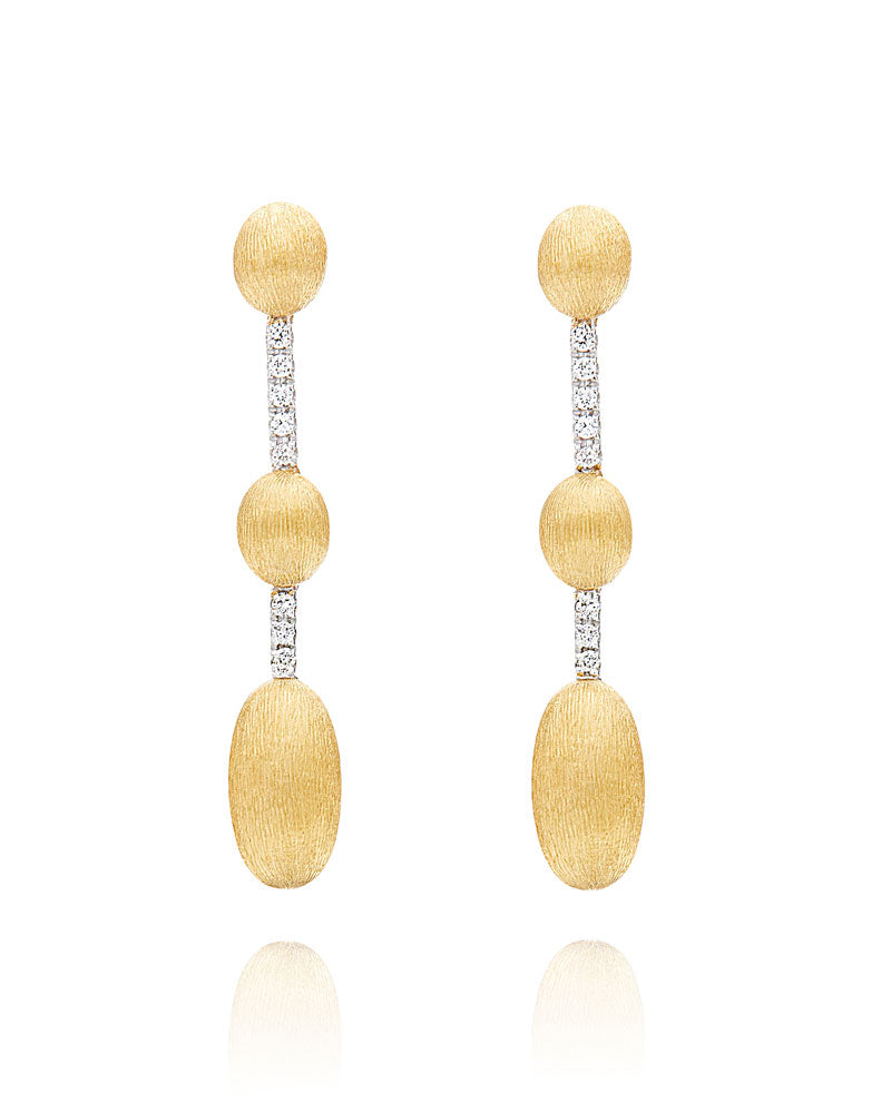 Orecchini in oro giallo e diamanti