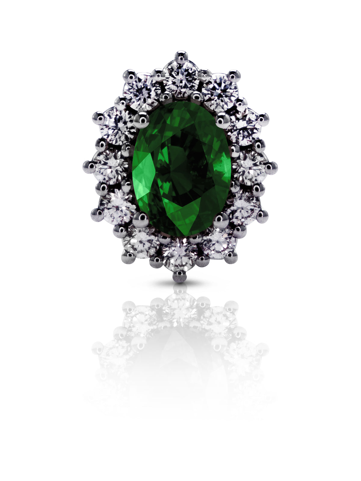 ORECCHINI SMERALDO E DIAMANTI