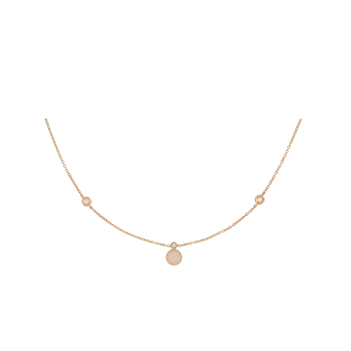 Girocollo Brio in oro rosa, madreperla e diamanti