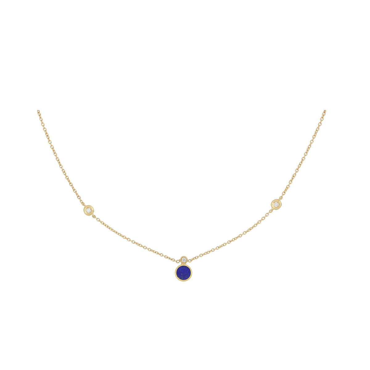 Girocollo Brio in oro giallo, lapis e diamanti