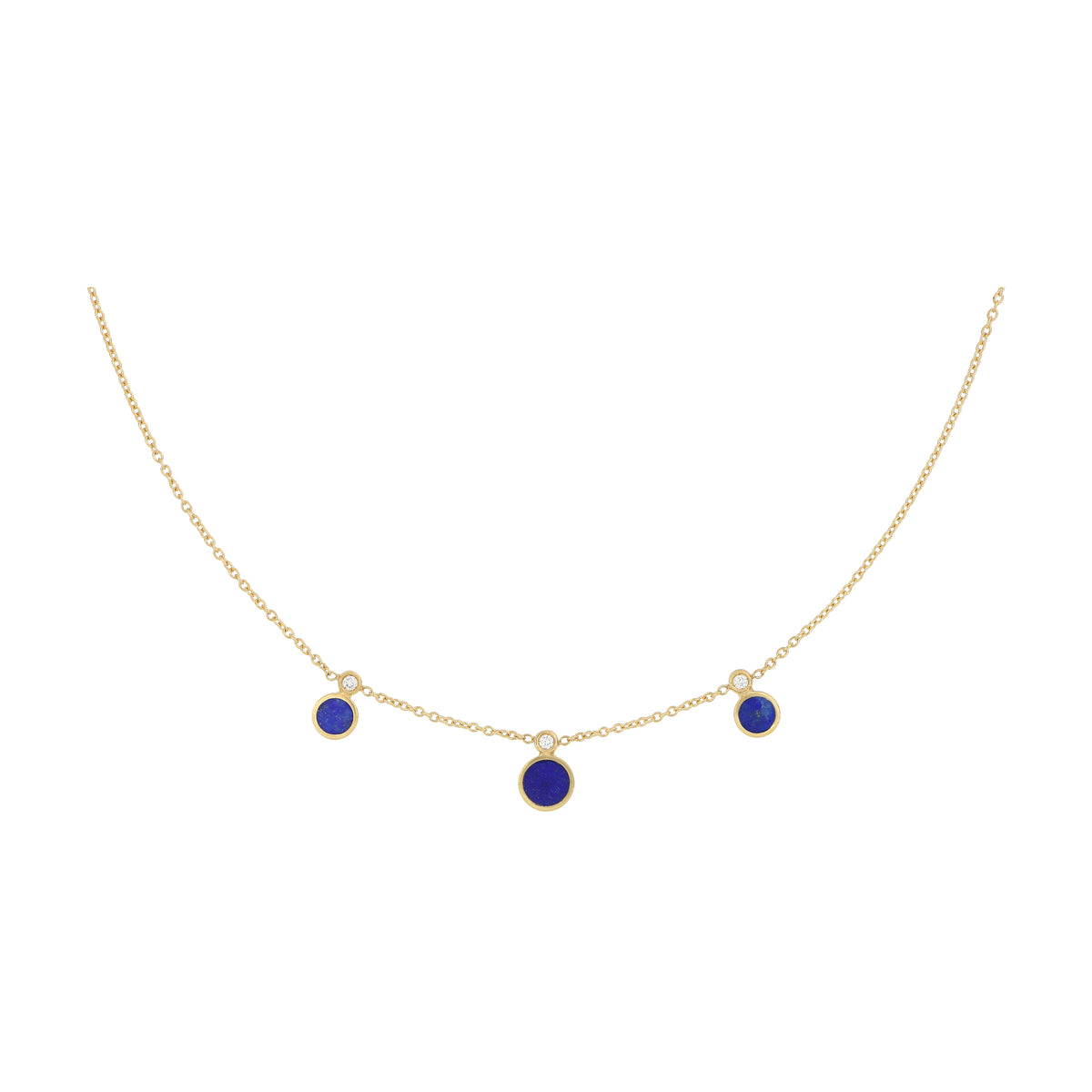 Girocollo Brio in oro giallo, lapis e diamanti