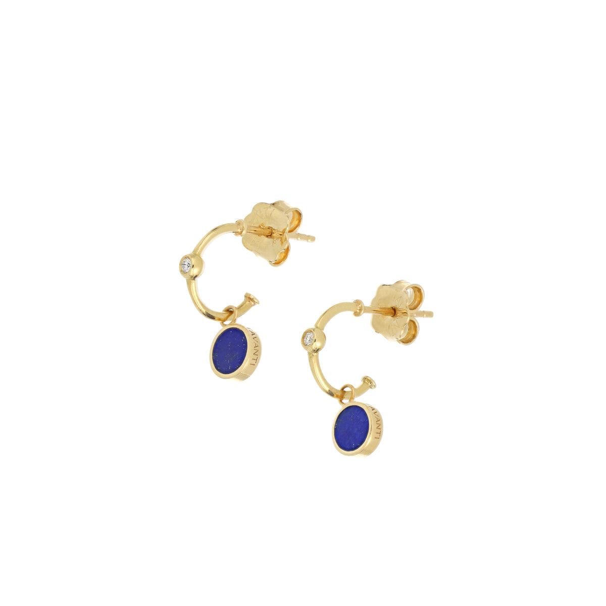 Orecchini Brio charm in oro giallo, lapis e diamanti