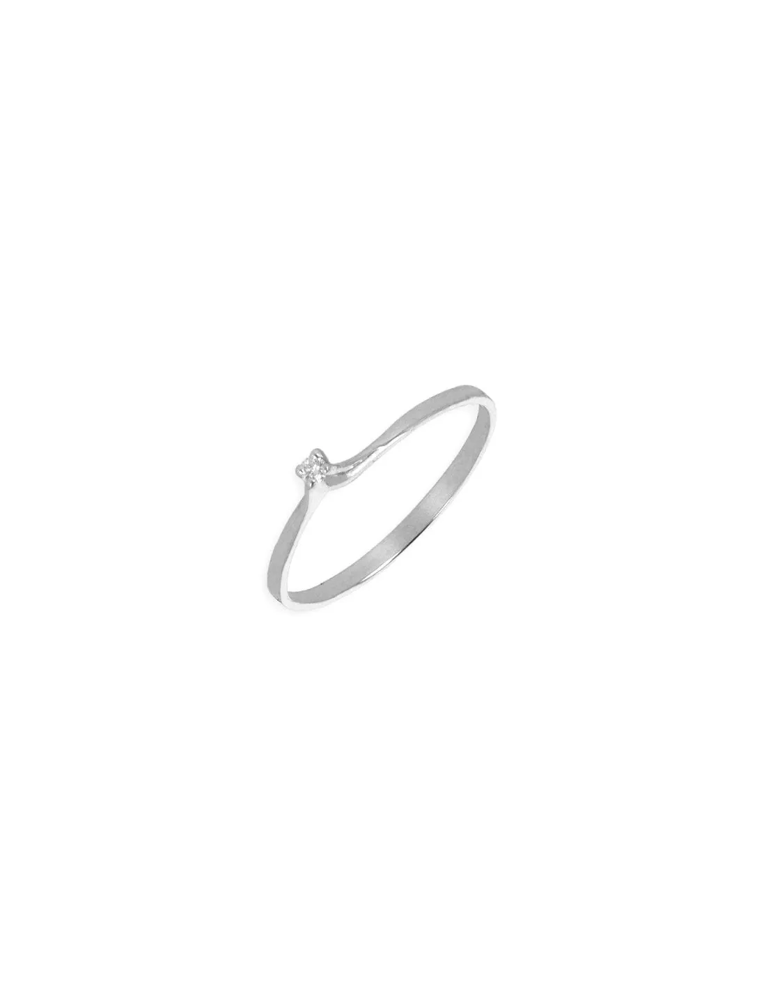 Anello Solitario Oro 18K e Diamante ct0.20