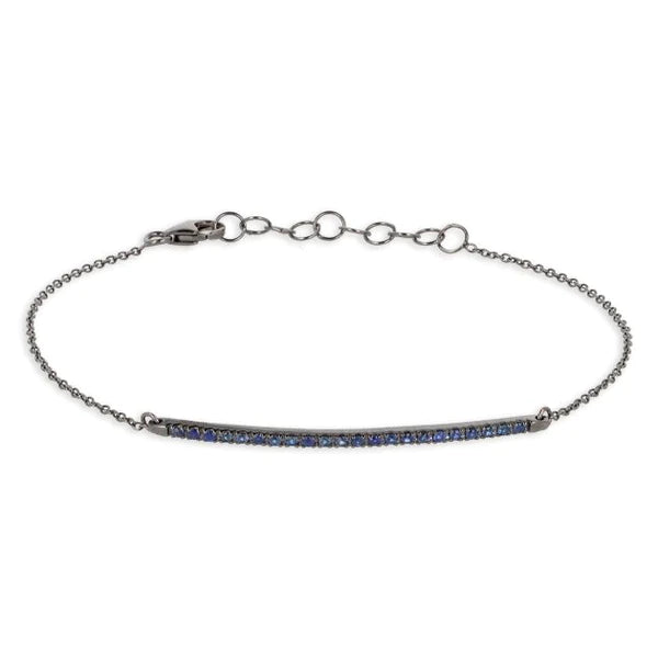 Bracciale Oro Nero 18K E Zaffiri