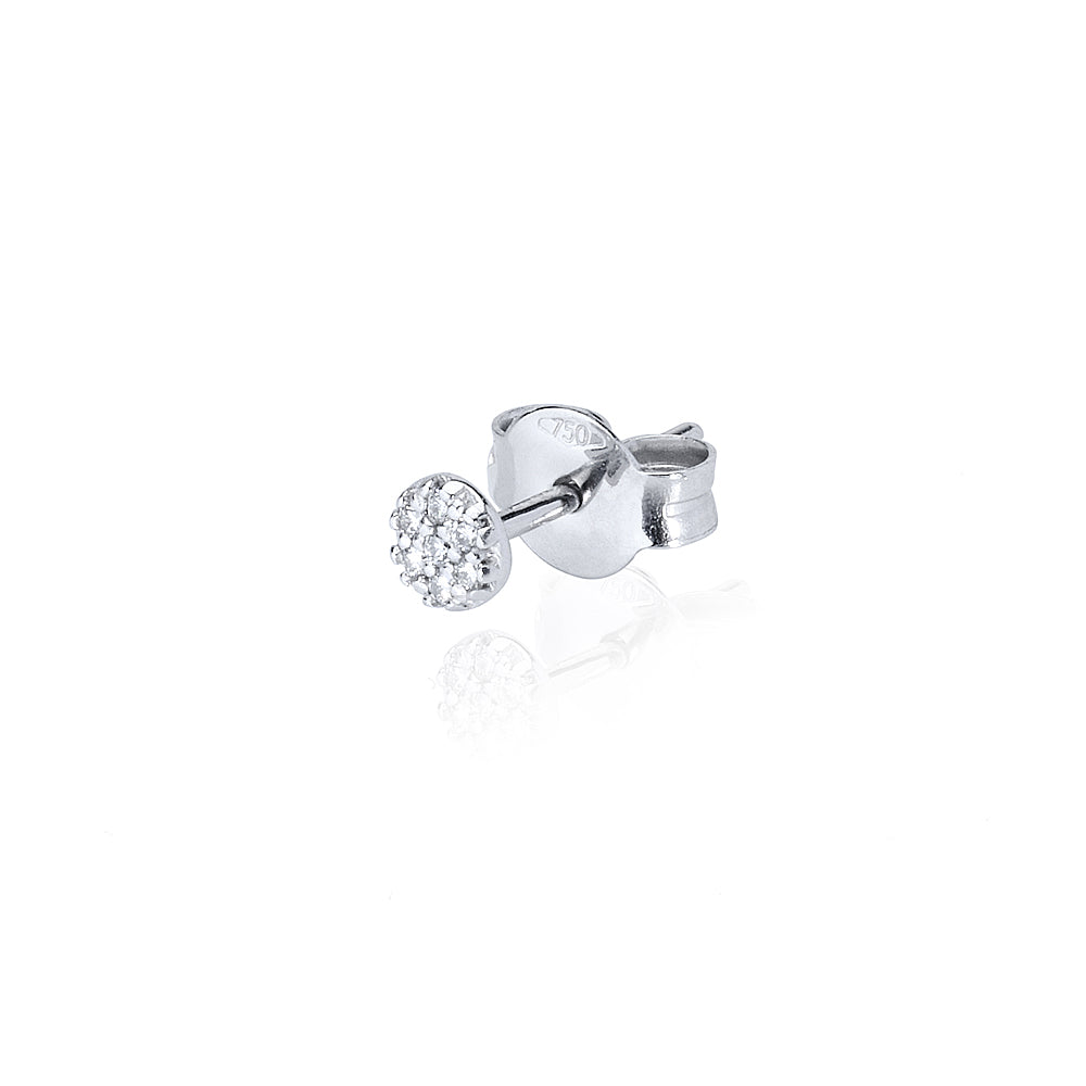 orecchino xs white diamonds paillettes