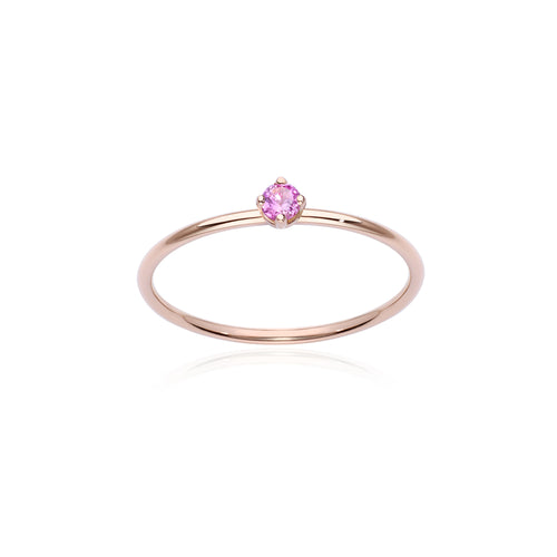 anello pink solitaire M