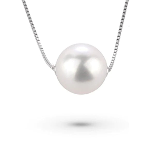 collana in oro bianco 18kt con perla coltivata