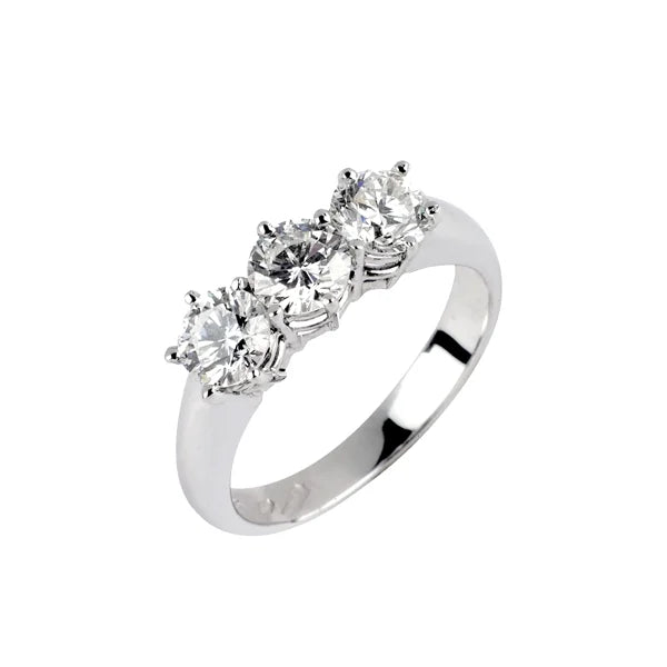 Anello Trilogy Oro 18K E Diamanti ct 0.60